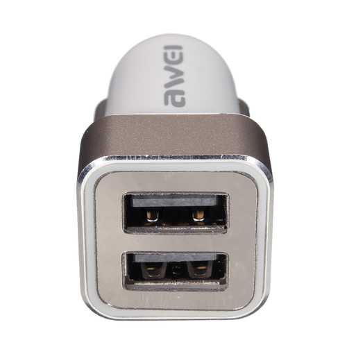 Original Awei C-200 Dual Port USB Car Charger 2.4A Drive Fast Charging Charger