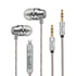 3.5mm Stereo Audio In-Ear Wire-Control Earphone With Microphone Grey for Computer Game