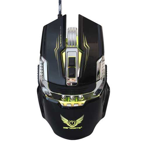 Zerodate X900 7 Buttons 3200DPI Adjustable Backlight Effect Mechanical Macros Define Gaming Mouse