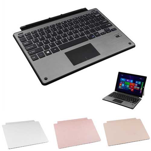 Aluminum Metal Bluetooth Keyboard+Leather Case For Microsoft Surface Pro 3/Pro 4