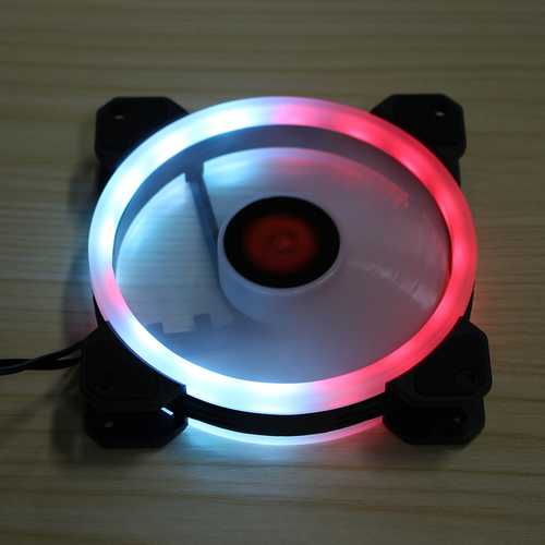 Coolmoon 1PCS 120mm Adjustable RGB LED Light Computer Case PC Cooling Fan with IR Remote Controller