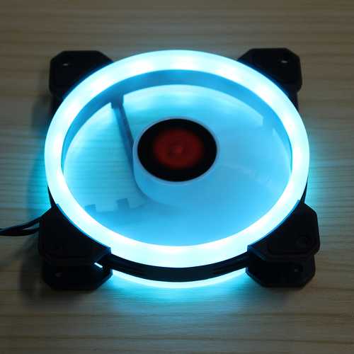Coolmoon 1PCS 120mm Adjustable RGB LED Light Computer Case PC Cooling Fan with IR Remote Controller