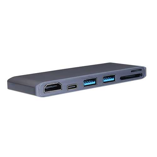 Type-C to USB3.0 Type-C 4K*2K Display Hub SD TF Card Reader Adapter For MacBook Pro