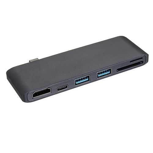 Type-C to USB3.0 Type-C 4K*2K Display Hub SD TF Card Reader Adapter For MacBook Pro