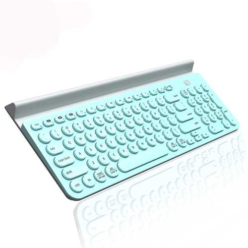 Ultra Thin Mute 104 Keys Wireless Bluetooth Keyboard Support Pair Up To 3 Different Devices
