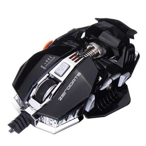 ZERODATE X600 4000DPI USB Wired Backlit Programmable Gaming Mouse Supports Macro Setting