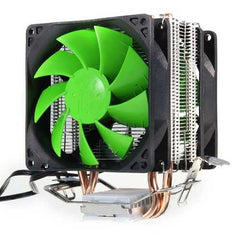 3Pin Dual Fan CPU Cooler Cooling Fan for Intel LGA775/1156/1155 AMD AM2/AM2+/AM3