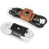 BUBM 2 PCS Leather Magnetic Button Earphone USB Cable Clip Accessory Organized Holder