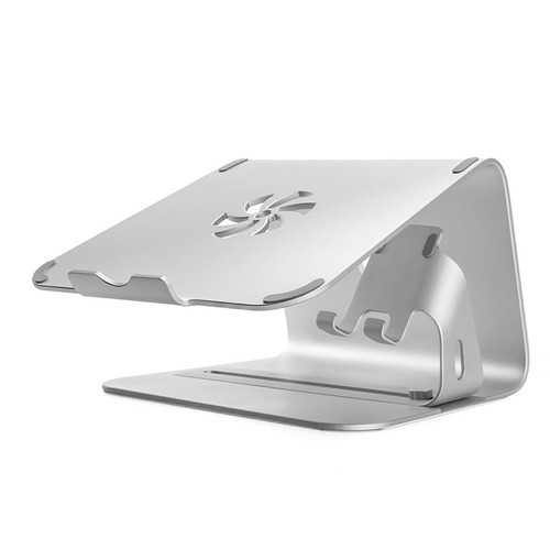 Universal Dual Bracket Aluminium Alloy Anti-slip Moving Desktop Holder Stand for Cell Phone Macbook