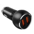 LDNIO C503Q Dual USB QC3.0 Lamp Ring Coil Lighting Smart Car Charger for Mobile Phone