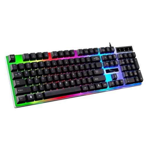 G21 Colorful Backlight 104Keys Gaming Keyboard Mechanical Feeling Waterproof Keyboard for PC Laptop