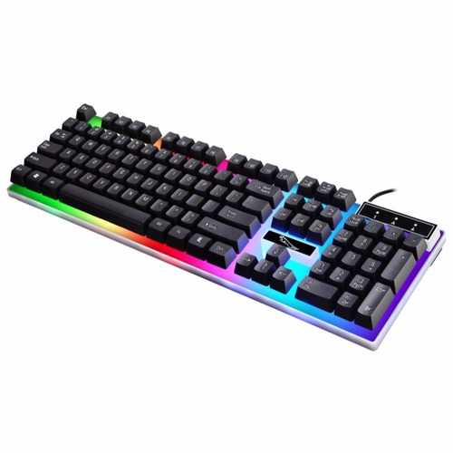 G21 Colorful Backlight 104Keys Gaming Keyboard Mechanical Feeling Waterproof Keyboard for PC Laptop