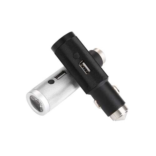 Bakeey LED Flashlight Window Breaker Hammer Fast Car Charger For Mobile Phone Tablet Camera MP4