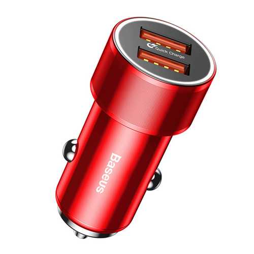Baseus 36W QC3.0 Dual USB Ports Fast Car Charger For iPhone X 8Plus Oneplus 5T Xiaomi Mix 2S S9+