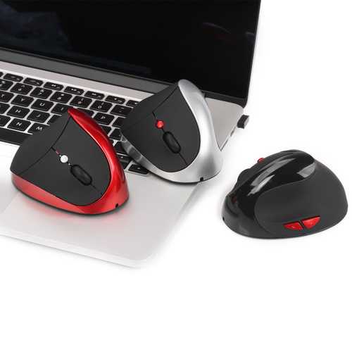 2400DPI Adjustable 6 Buttons 2.4GHz Rechargeable Wireless Ergonomic Vertical Optical Mouse Mice