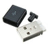 1Pcs USB 2.0 Type A Plug 4-pin Male Adapter Solder Connector & Black Cover Square