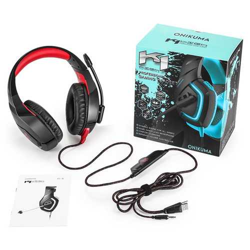 Universal 3.5mm Stereo USB LED Gaming Headset Headphone with Mic for PS4 Xbox One Computer Tablet