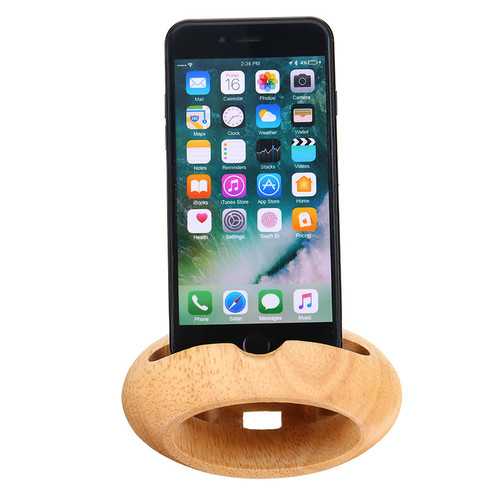 Bakeey Wooden Sound Amplifier Pen Stand Cable Organized Charging Desktop Phone Holder for Xiaomi