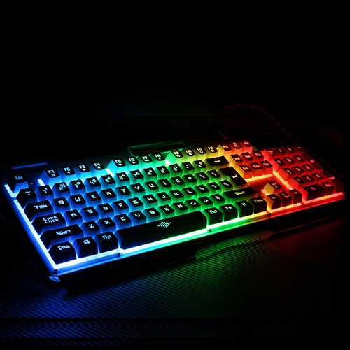 104Keys USB Wired Backlit Mechanical Hand-feel Gaming Keyboard Mouse Mouse Pad Set