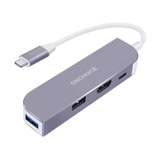 Type-C USB-C 3.1 to 2-Port USB 3.0 HDMI 4K Display 100W PD Charging Hub Converter