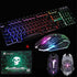 LED Backlit Gaming Keyboard+2400DPI Mouse Sets+Mouse Pad USB Wired Keyboard Set