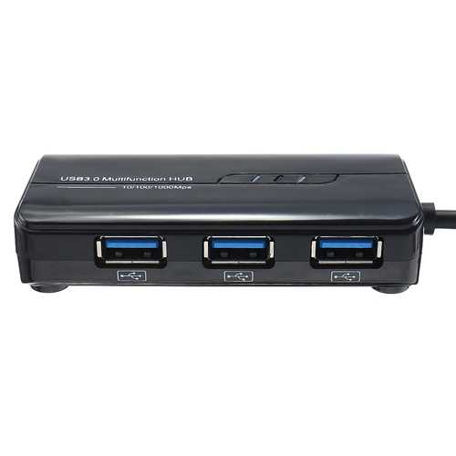 USB 3.0 to RJ45 Gigabit Ethernet 3 USB 3.0 Port Hub Network Card LAN Adapter for Laptop PC