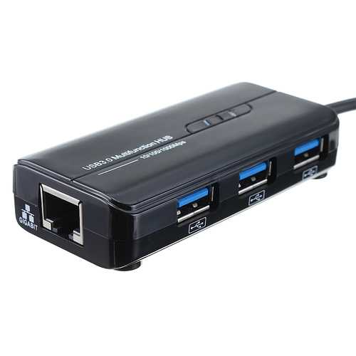 USB 3.0 to RJ45 Gigabit Ethernet 3 USB 3.0 Port Hub Network Card LAN Adapter for Laptop PC