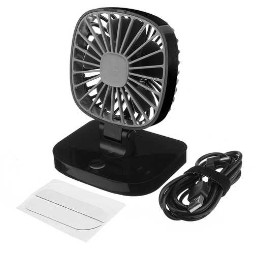 12/24V Portable Car Fan Cooling Cooler Rotated Desk Travel Office USB Charging