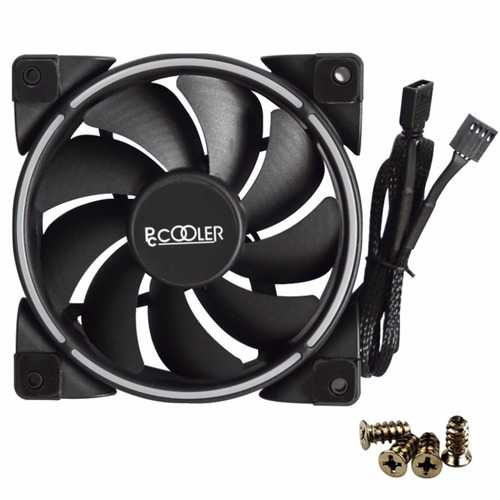 PCCooler 12V DC 12cm Dazzle Light Computer Case Cooling Fan 3/4Pin PC Cooler Heatsink