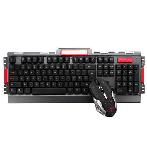 HK50 Wireless 104 Keys Keyboard and Gaming Mouse Combo Set Gaming Suit