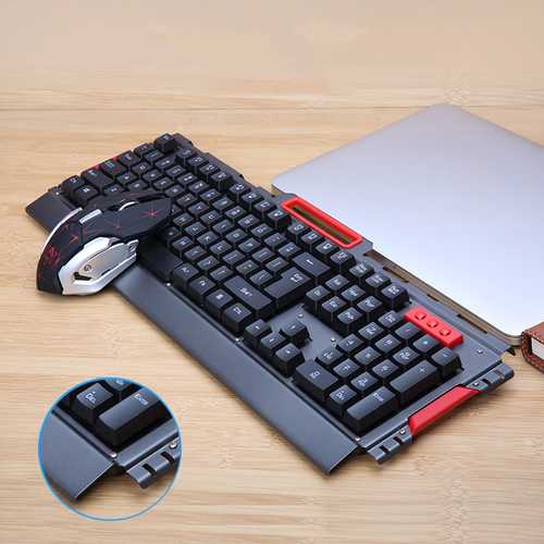 HK50 Wireless 104 Keys Keyboard and Gaming Mouse Combo Set Gaming Suit