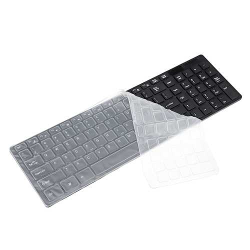 Ultra Thin 2.4GHz Wireless 101 Keys Keyboard and 1000DPI Mouse Combo Set With Keyboard Cover