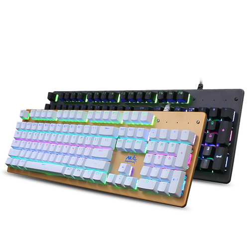 104 Keys Blue Switch RGB Backlight Colorful Mechanical Gaming Keyboard USB Wired