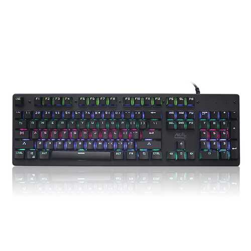 104 Keys Blue Switch RGB Backlight Colorful Mechanical Gaming Keyboard USB Wired