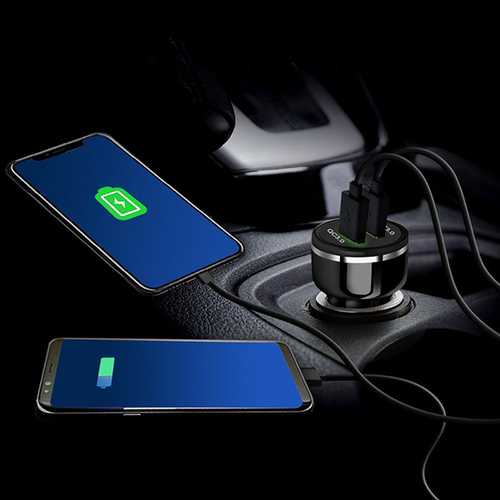 Bakeey 18W Dual QC3.0 USB Fast Car Charger With LED Light For Oneplus 5t 6 Xiaomi 6 Mix 2s S9+