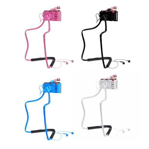 360° Rotating Neck Hanging Phone Holder Lazy Stand For 4-10 Inch Cellphone Tablet