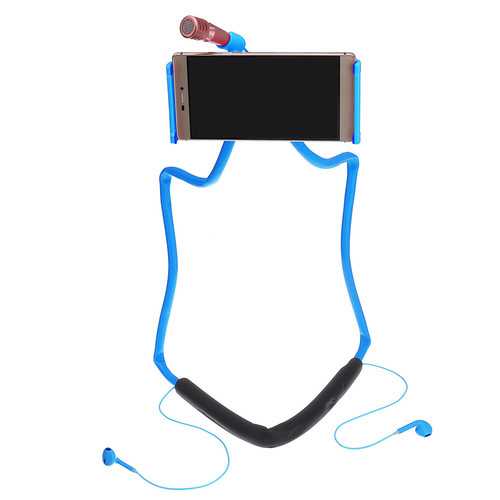 360° Rotating Neck Hanging Phone Holder Lazy Stand For 4-10 Inch Cellphone Tablet