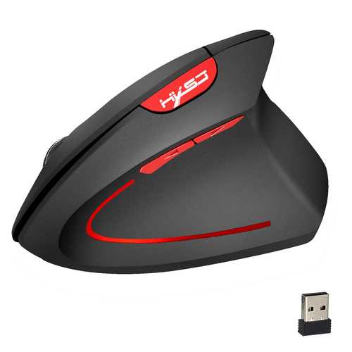 6D Rechargeable 2.4GHz 2400DPI Wireless Vertical Mouse Gaming Mouse Ergonomic Design