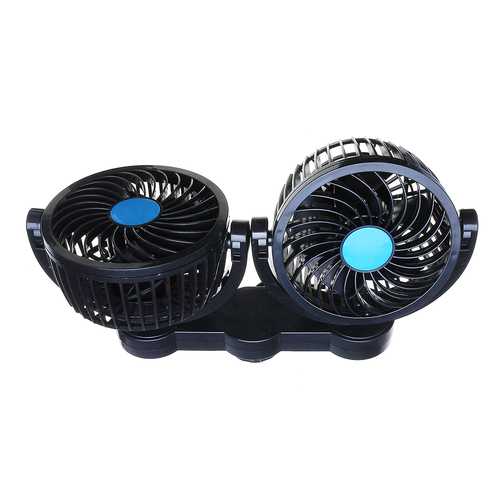 12V Dual Head Vehicle Car Headrest Rear Seat Cooling Fan 360 Degree Rotatable Stepless