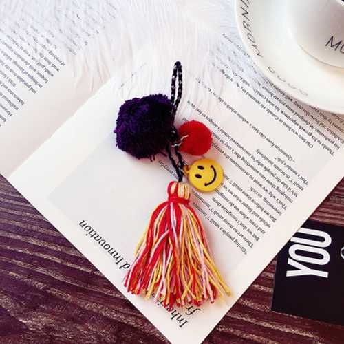 South Korea color wool rope tassel hair ball DIY mobile phone holder accessories For Smart phone