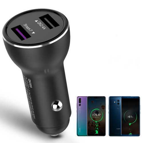 Bakeey QK505L Dual USB Quick Charge 3.0 Fast Car USB Charger for iPhone for Samsung Xiaomi Huawei