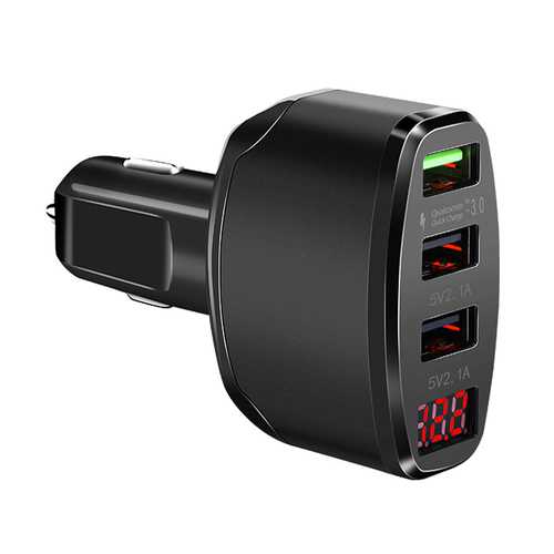 7.2A QC 3.0 Quick Charge Car Charger Adapter 3 USB Ports With LED Voltage Display For Tablet Android