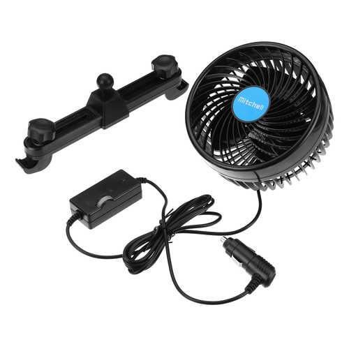 6 Inch 12V Vehicle Auto Car Headrest Rear Seat Cooling Fan 360 Degree Rotatable Stepless
