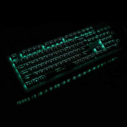 108 Key ABS OEM Profile Outlined Backlit Translucent Keycap Keycaps Set for Mechanical Keyboard