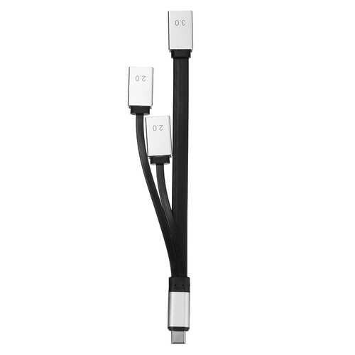3-in-1 Type-C to USB 3.0 and 2-Port USB 2.0 OTG Hub for Laptop Phones