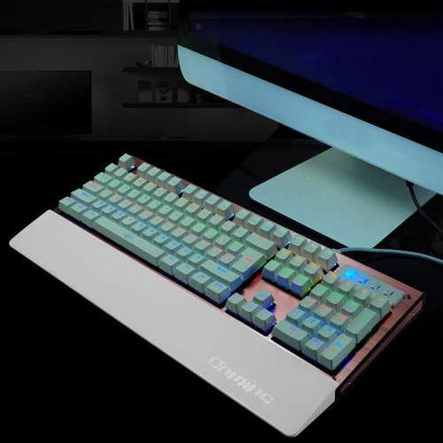 104 Keys Blue Switch USB Wired Backlit Mechanical Computer Gaming Keyboard