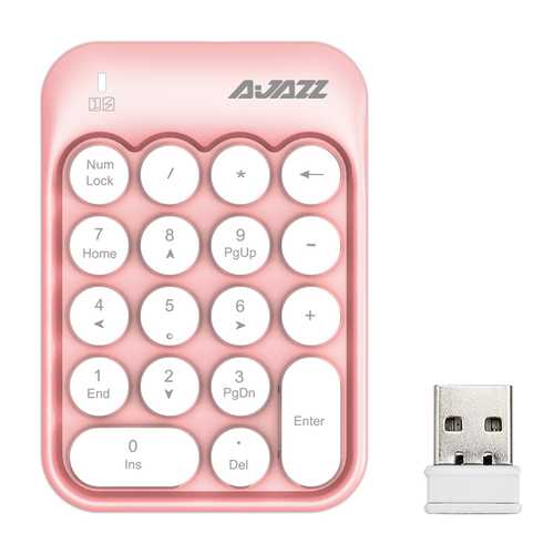 AJazz AK18 2.4GHz Wireless Numeric Keypad Mini Number Pad Keyboard for Laptop PC