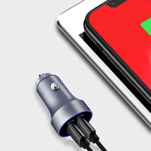 Bakeey Mini 2.4A Dual USB Ports Fast Car Charger with LED Light for S8 + S9 Xiaomi 6 Oneplus 5