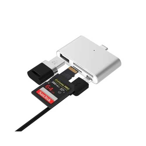 Coloriicc C4 4-in-1 OTG Smart Reader Type-C USB Connector