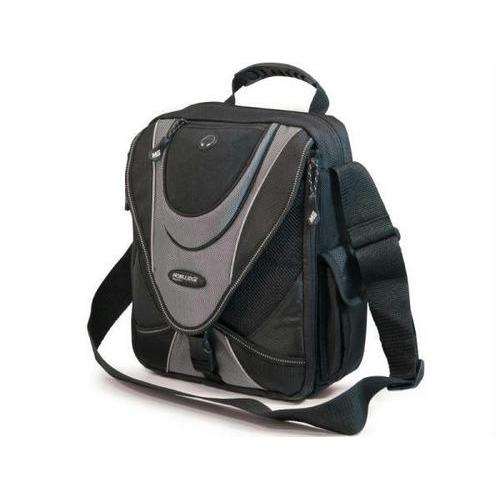 MINI LAPTOP MESSENGER- BLACK W/SILVER TRIM - HOLDS 9 TO 13.3 SCREENS - 1680D BAL